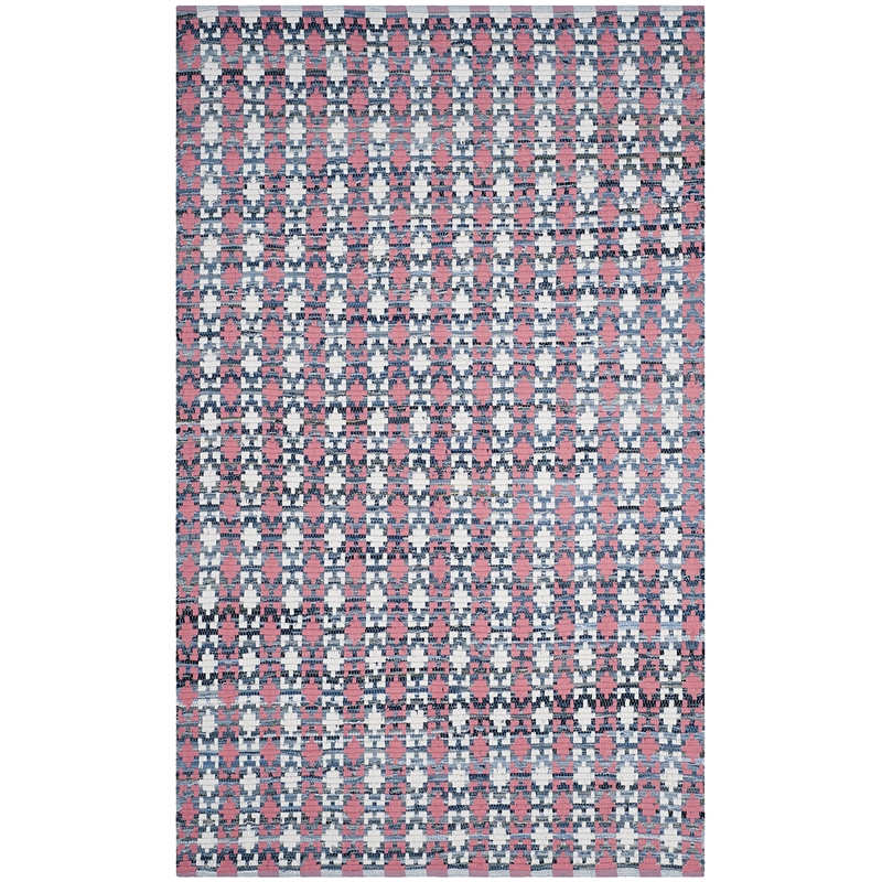 Safavieh Montauk 5' X 8' Hand Woven Cotton Pile Rug in Coral