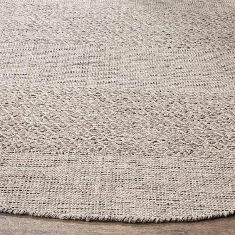 Safavieh Montauk 4' X 6' Hand Woven Cotton Rug in Ivory and Steel Gray