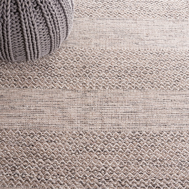Safavieh Montauk 5' X 8' Hand Woven Cotton Rug in Ivory and Steel Gray