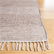 Safavieh Montauk 6' X 9' Hand Woven Cotton Rug in Ivory and Steel Gray