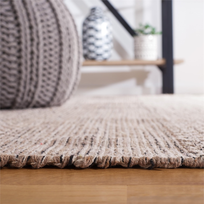 Safavieh Montauk 6' X 9' Hand Woven Cotton Rug in Ivory and Steel Gray