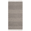 Safavieh Montauk 3' X 5' Hand Woven Cotton Rug in Ivory and Anthracite