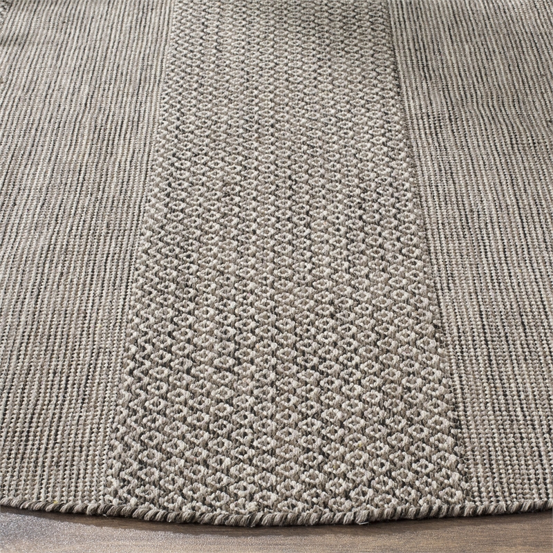 Safavieh Montauk 6' X 9' Hand Woven Cotton Rug in Ivory and Anthracite
