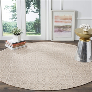 Safavieh Montauk 8' X 10' Hand Woven Cotton Pile Rug in Ivory and Gray
