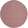 Safavieh Montauk 6' X 6' Round Hand Woven Cotton Rug in Ivory and Red