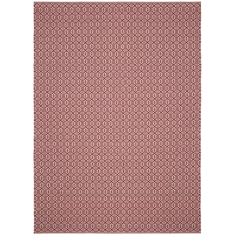 Safavieh Montauk 8' X 10' Hand Woven Cotton Pile Rug in Ivory and Red