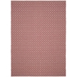 Safavieh Montauk 8' X 10' Hand Woven Cotton Pile Rug in Ivory and Red