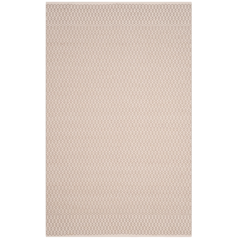 Safavieh Montauk 5' X 8' Hand Woven Cotton Pile Rug in Ivory and Gray