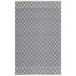 Safavieh Montauk 3' X 5' Hand Woven Cotton Pile Rug in Ivory and Navy