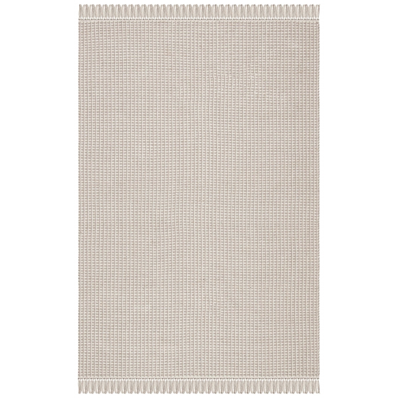 Safavieh Montauk 4' X 6' Hand Woven Cotton Pile Rug in Ivory and Gray