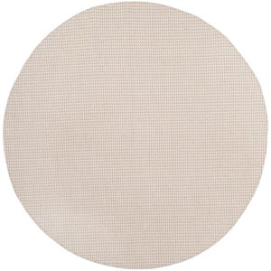 Safavieh Montauk 6' X 6' Round Hand Woven Cotton Rug in Ivory and Gray