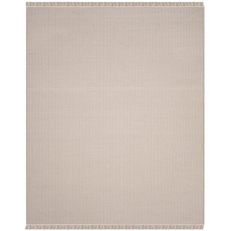 Safavieh Montauk 8' X 10' Hand Woven Cotton Pile Rug in Ivory and Gray