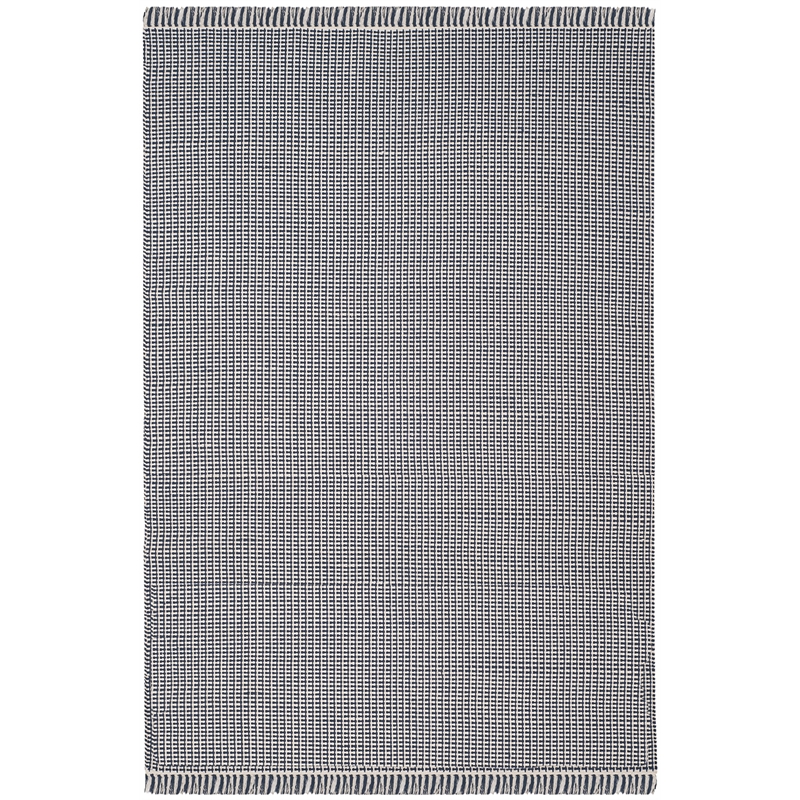 Safavieh Montauk 4' X 6' Hand Woven Cotton Pile Rug in Ivory and Navy