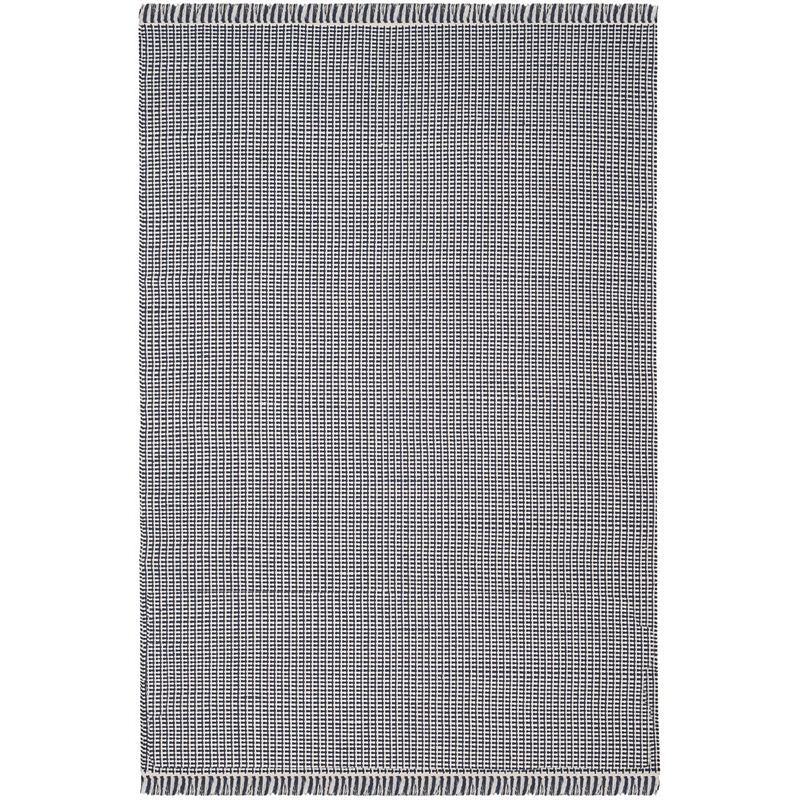 Safavieh Montauk 5' X 8' Hand Woven Cotton Pile Rug in Ivory and Navy