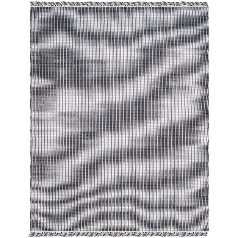 Safavieh Montauk 8' X 10' Hand Woven Cotton Pile Rug in Ivory and Navy