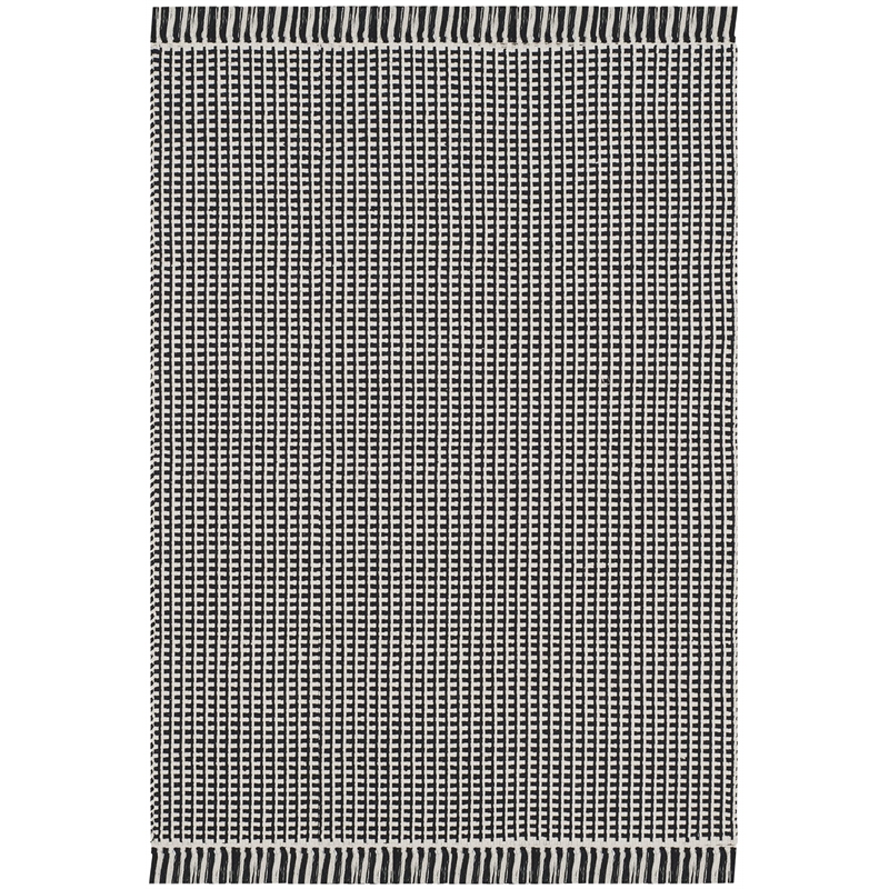 Safavieh Montauk 3' X 5' Hand Woven Cotton Pile Rug in Ivory and Black