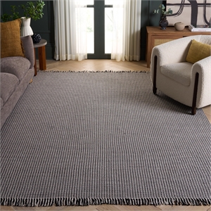 Safavieh Montauk 8' X 10' Hand Woven Cotton Rug in Ivory and Black