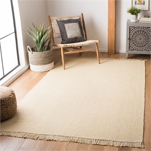 Safavieh Montauk 4' X 6' Hand Woven Cotton Rug in Ivory and Yellow