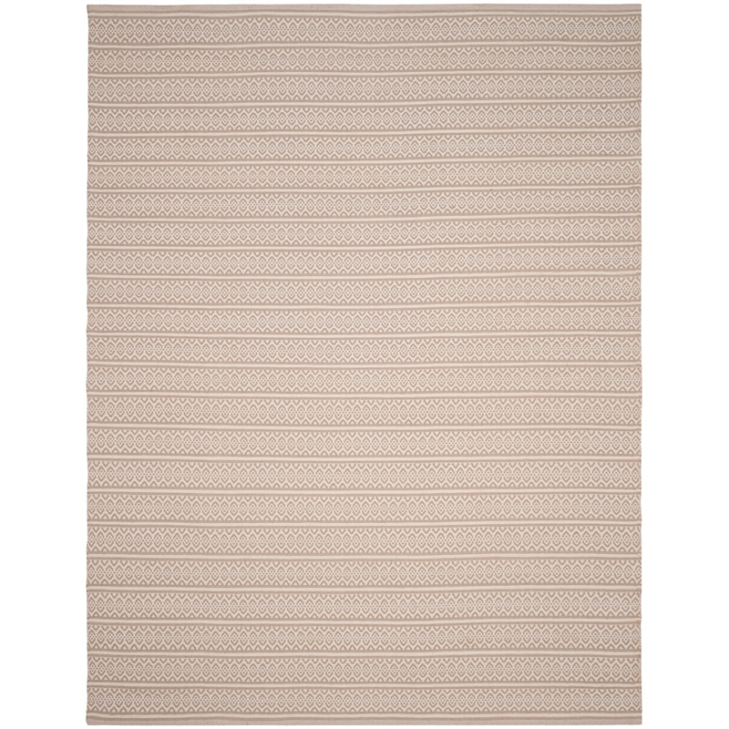 Safavieh Montauk 8' X 10' Hand Woven Cotton Pile Rug in Ivory and Gray