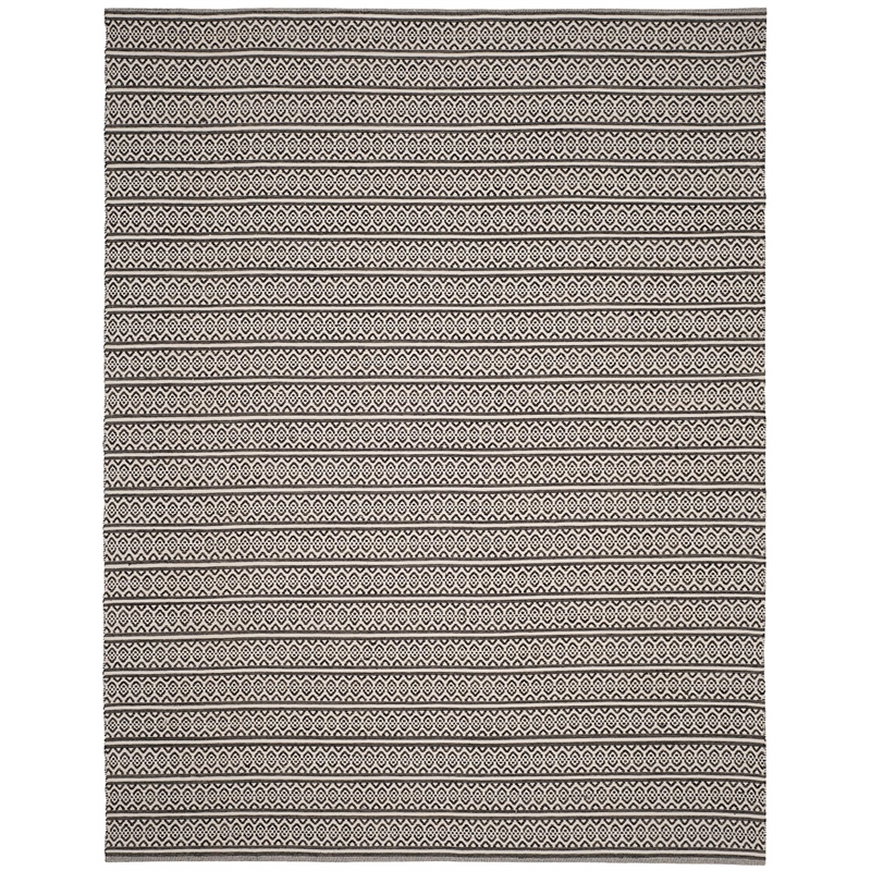 Safavieh Montauk 8' X 10' Hand Woven Cotton Rug in Ivory and Black