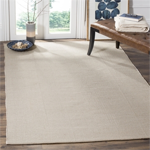 Safavieh Montauk 4' X 6' Hand Woven Cotton Pile Rug in Ivory and Gray