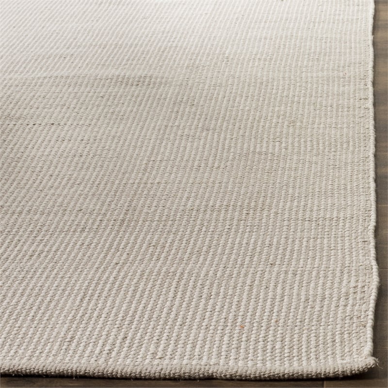 Safavieh Montauk 5' X 8' Hand Woven Cotton Pile Rug in Ivory and Gray