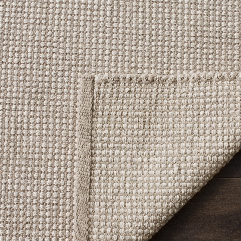 Safavieh Montauk 6' X 9' Hand Woven Cotton Pile Rug in Ivory and Gray