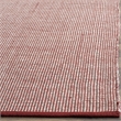 Safavieh Montauk 6' X 9' Hand Woven Cotton Pile Rug in Ivory and Red