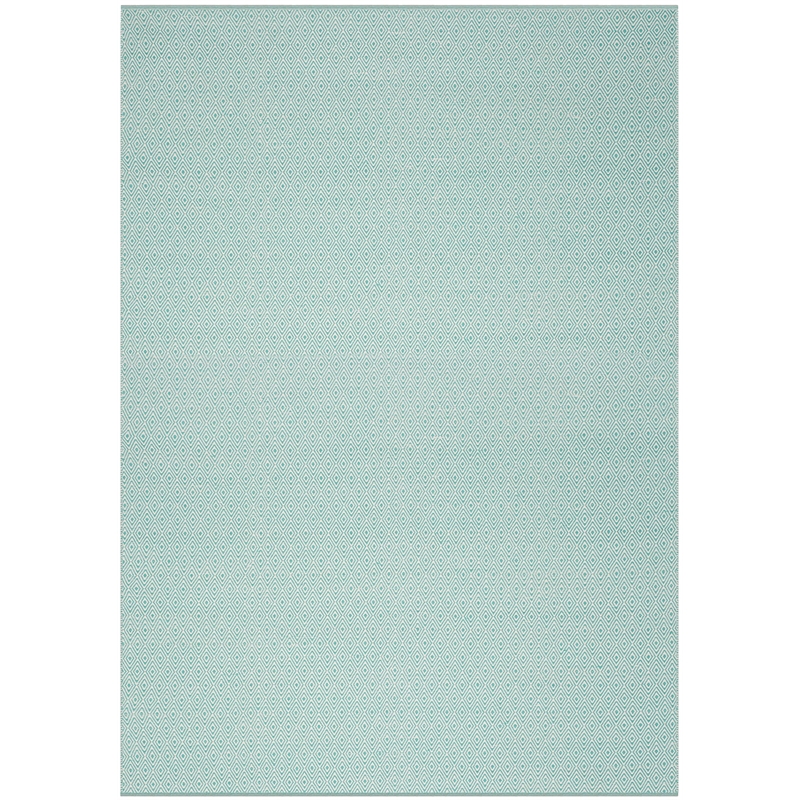 Safavieh Montauk 6' X 9' Hand Woven Cotton Pile Rug in Ivory and Aqua