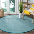 Safavieh Montauk 3' X 5' Hand Woven Cotton Rug in Ivory and Light Blue