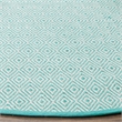 Safavieh Montauk 3' X 5' Hand Woven Cotton Rug in Ivory and Light Blue