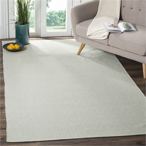 Safavieh Montauk 4' X 6' Hand Woven Cotton Rug in Ivory and Foam Green