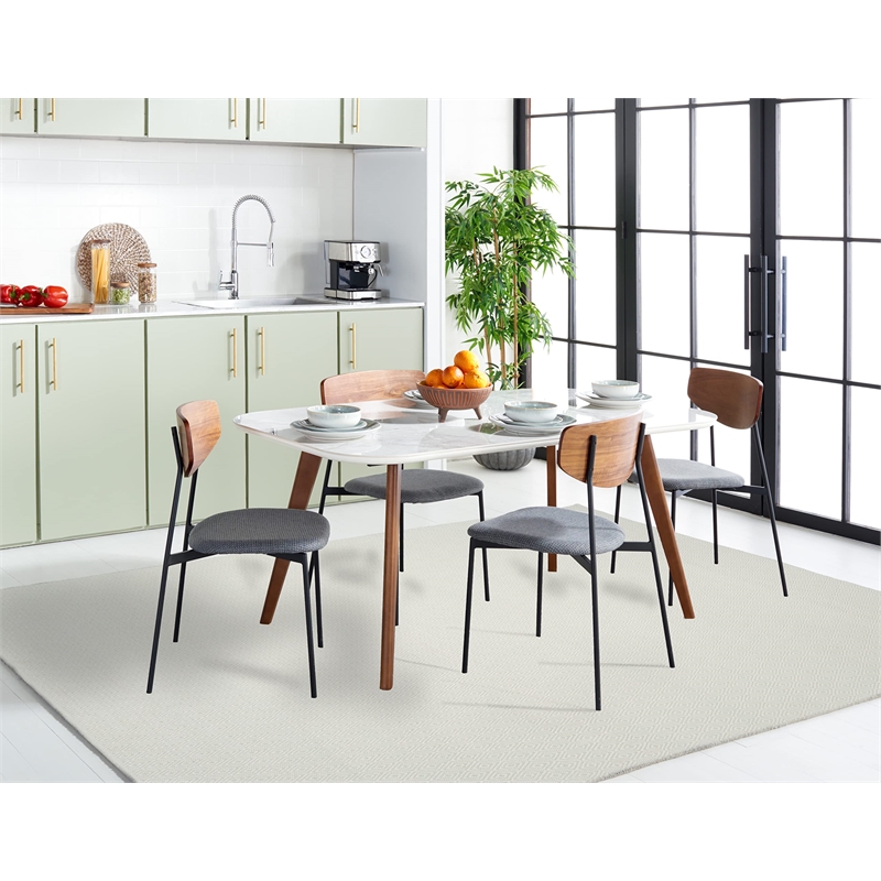 Safavieh Montauk 4' X 6' Hand Woven Cotton Rug in Ivory and Foam Green