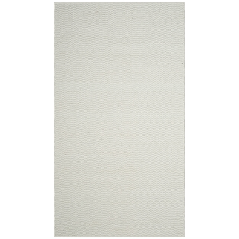 Safavieh Montauk 5' X 8' Hand Woven Cotton Rug in Ivory and Foam Green