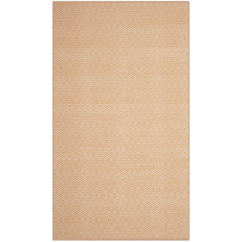 Safavieh Montauk 4' X 6' Hand Woven Cotton Pile Rug in Ivory and Rust