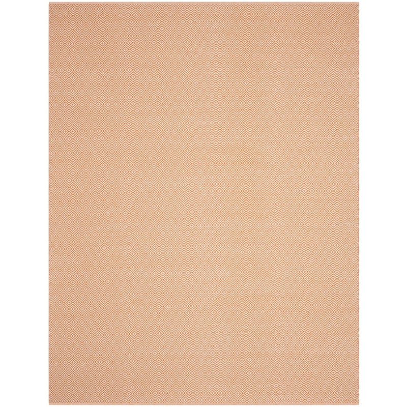 Safavieh Montauk 8' X 10' Hand Woven Cotton Pile Rug in Ivory and Rust