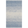 Safavieh Montauk 3' X 5' Hand Woven Cotton Pile Rug in Blue and Ivory