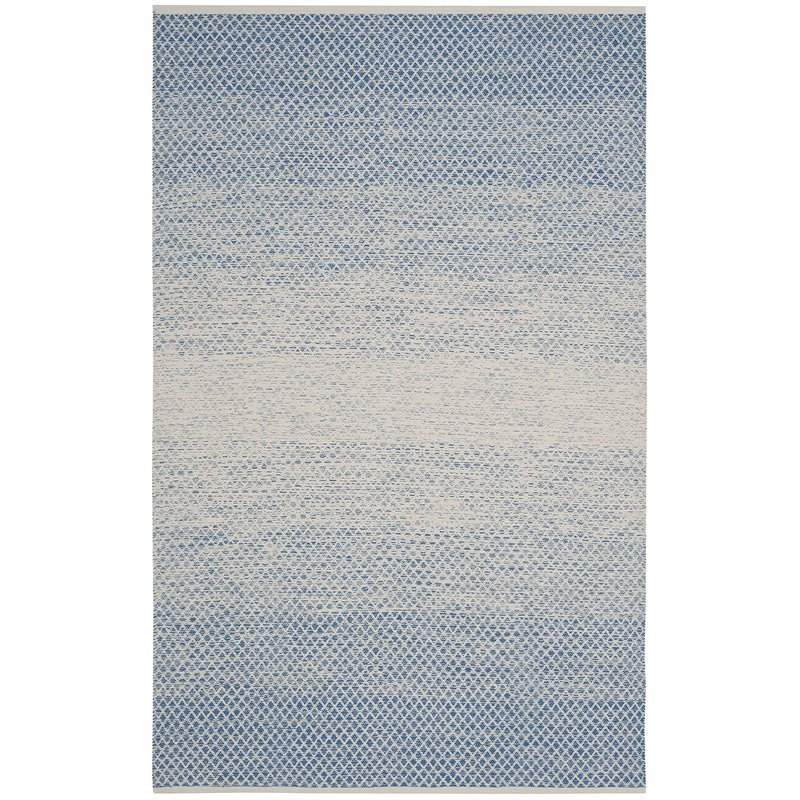 Safavieh Montauk 4' X 6' Hand Woven Cotton Pile Rug in Blue and Ivory