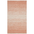 Safavieh Montauk 3' X 5' Hand Woven Cotton Rug in Orange and Ivory