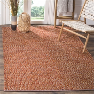 Safavieh Montauk 4' X 6' Hand Woven Cotton Pile Rug in Orange
