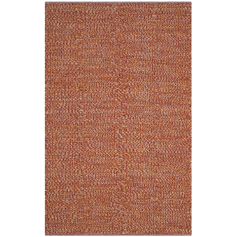 Safavieh Montauk 5' X 8' Hand Woven Cotton Pile Rug in Orange