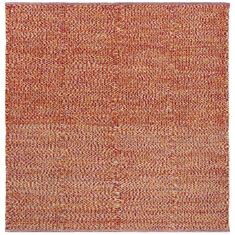 Safavieh Montauk 6' X 6' Square Hand Woven Cotton Pile Rug in Orange