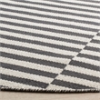 Safavieh Montauk 6' X 6' Round Hand Woven Cotton Rug in Ivory and Gray