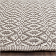 Safavieh Montauk 6' X 6' Round Hand Woven Cotton Rug in Ivory and Gray