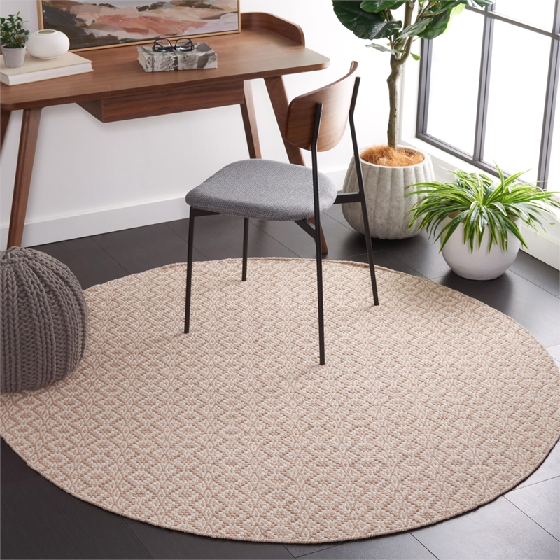 Safavieh Montauk 6' X 6' Round Hand Woven Cotton Rug