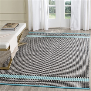Safavieh Montauk 6' X 9' Hand Woven Cotton Rug in Turquoise