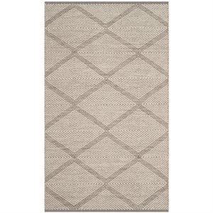 Safavieh Montauk 5' X 8' Hand Woven Cotton Rug in Gray