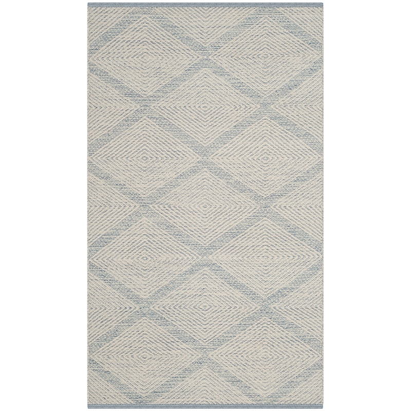 Safavieh Montauk 4' X 6' Hand Woven Cotton Rug in Light Blue