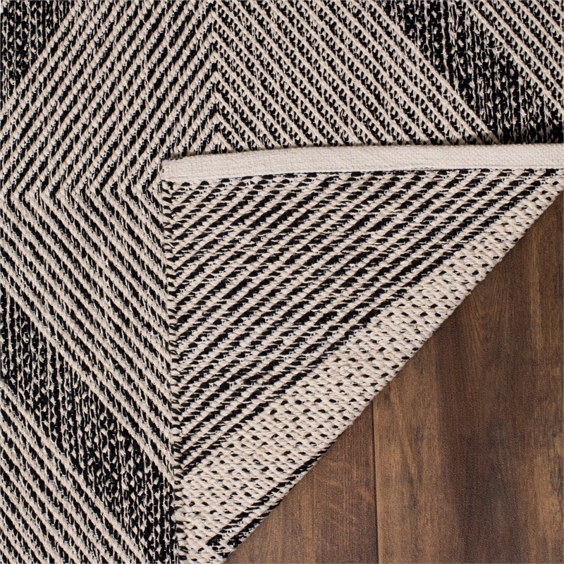 Safavieh Montauk 3' X 5' Hand Woven Cotton Rug in Black