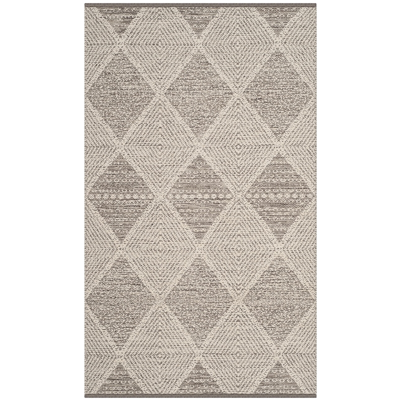 Safavieh Montauk 3' X 5' Hand Woven Cotton Rug in Gray